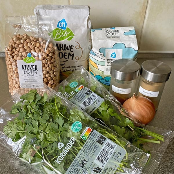Falafel ingrediënten Falafel ingrediënten