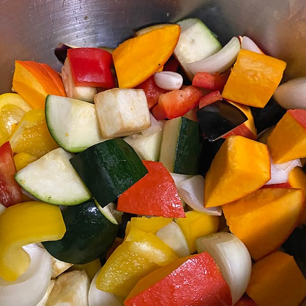 gesneden groente om te grillen gesneden groente om te grillen