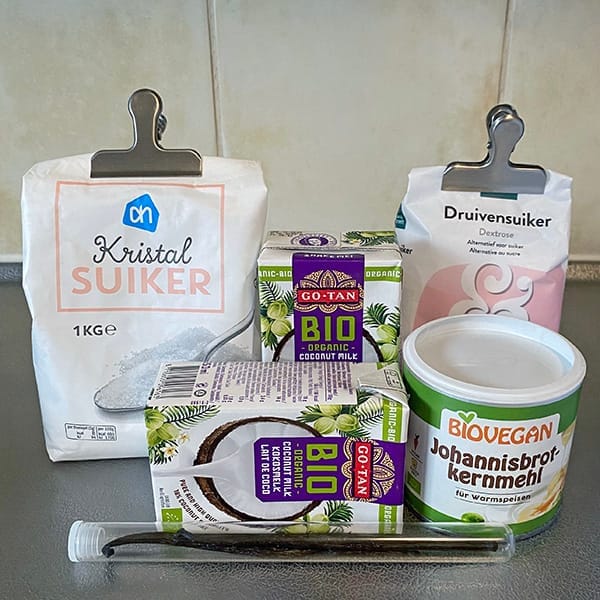 kokosijs bounty-ijs ingrediënten